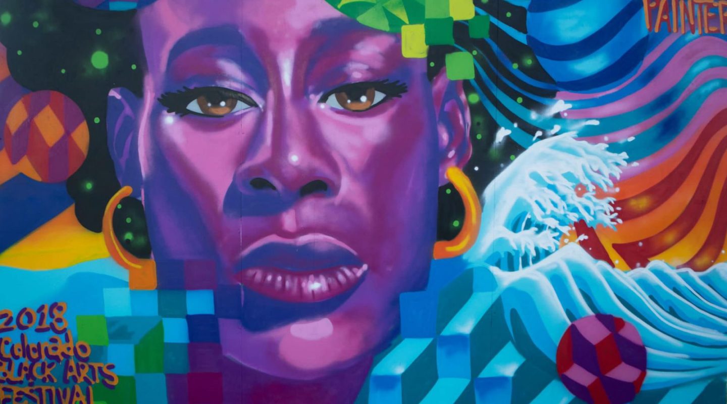 Mural Art of beautiful Black woman-Festival 2018